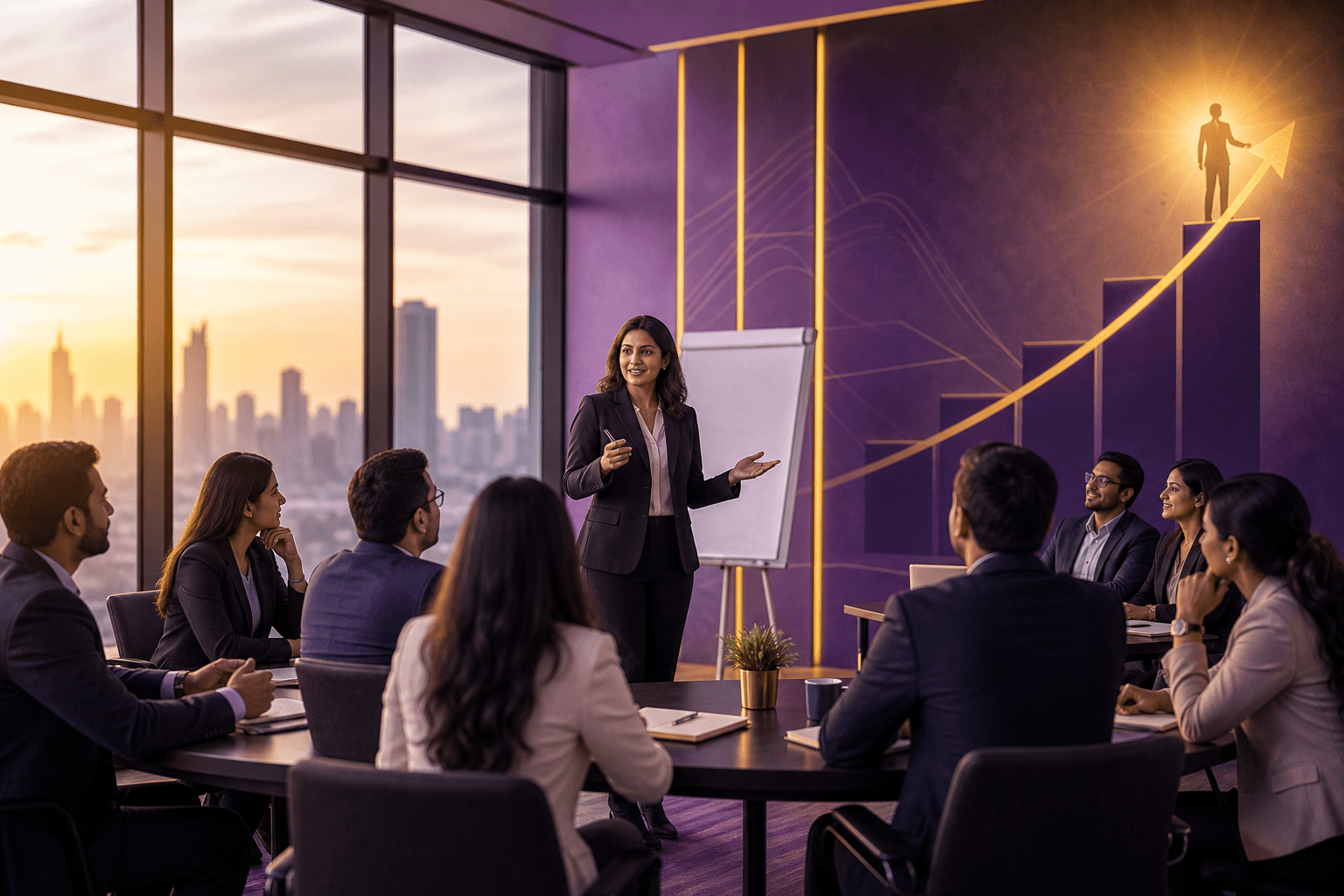 Professionals developing leadership and growth capabilities